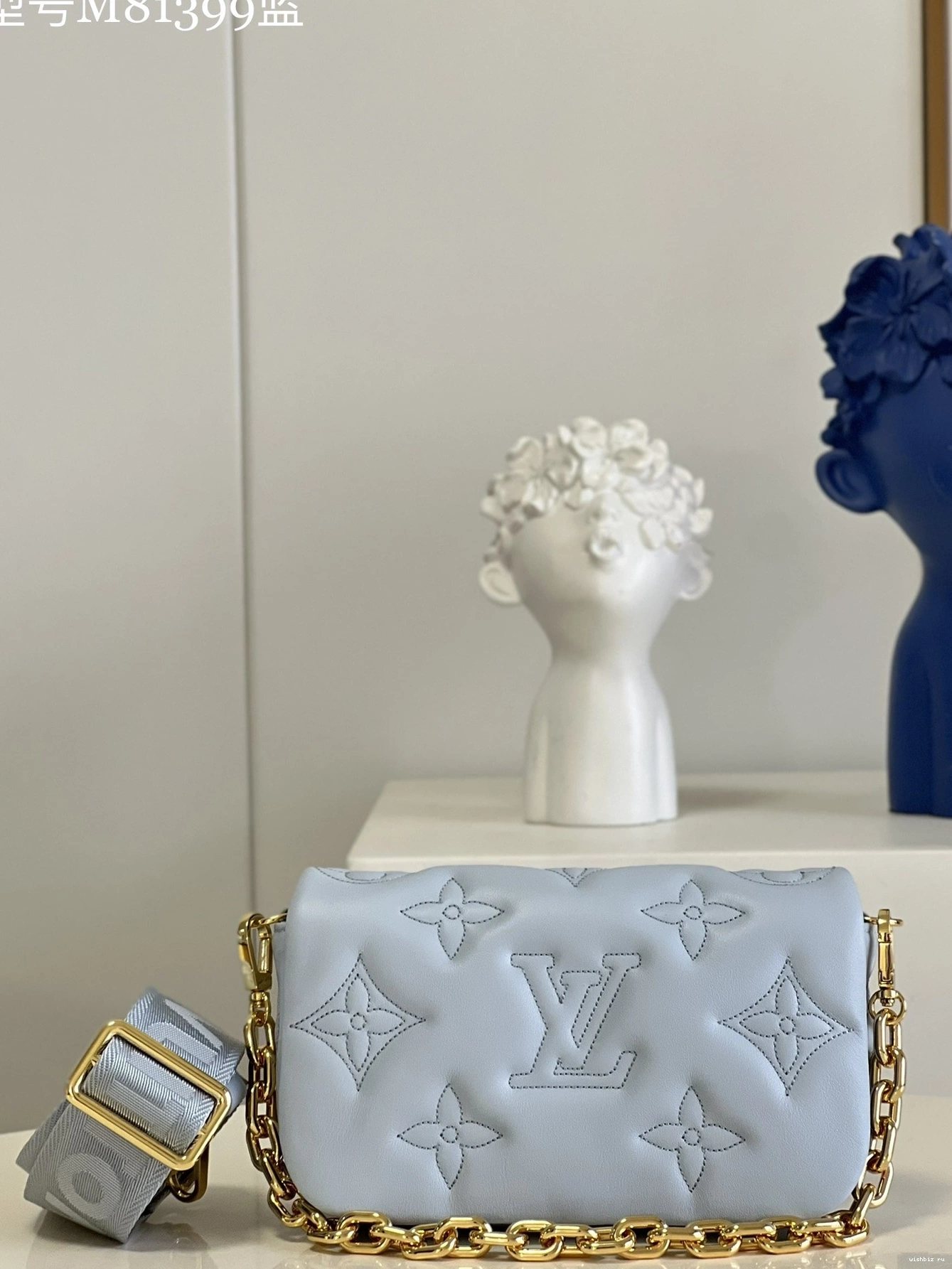 WIS ON LOUIS BUBBLEGRAM VUITTON WALLET STRAP 1130